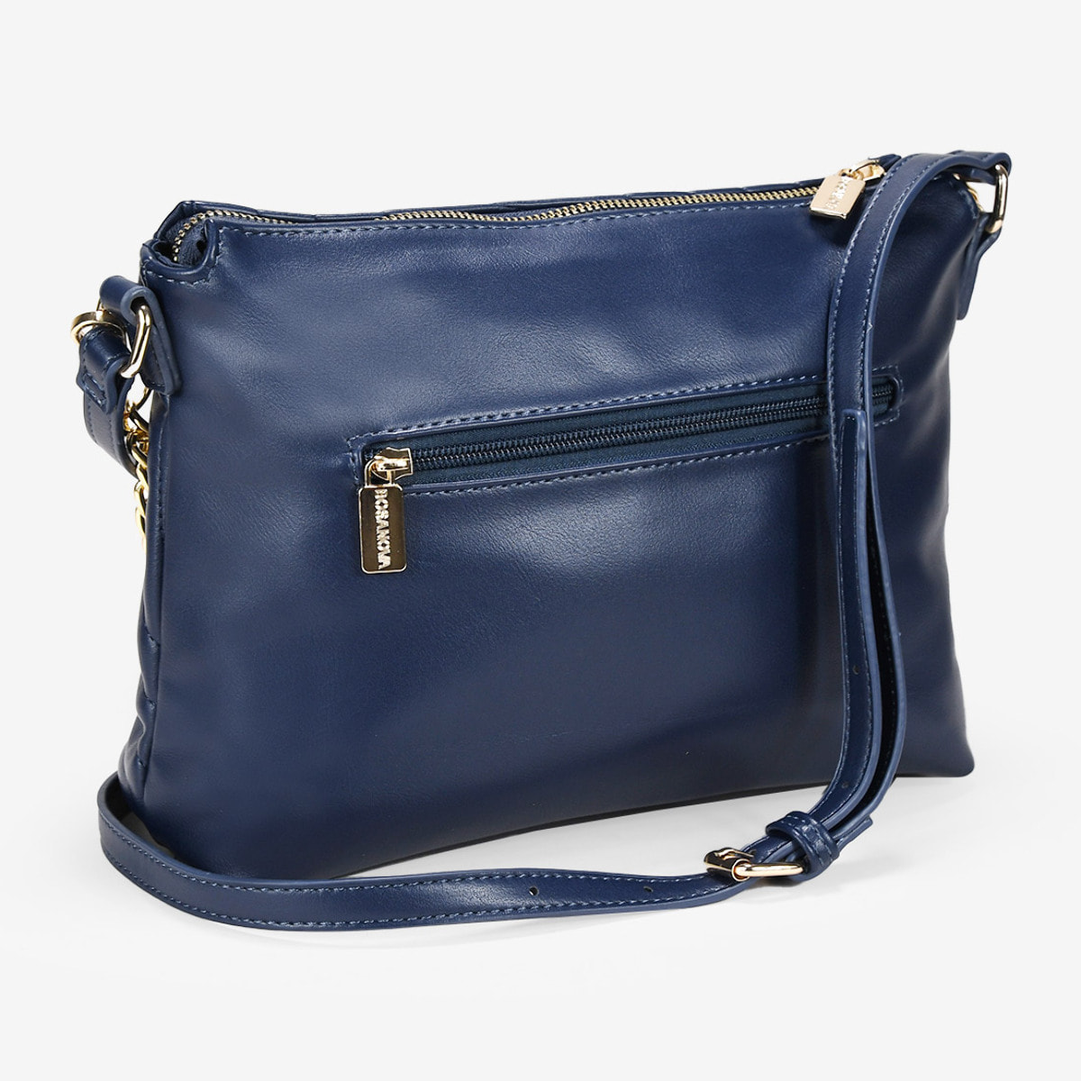 Bolso bandolera azul con cadena
