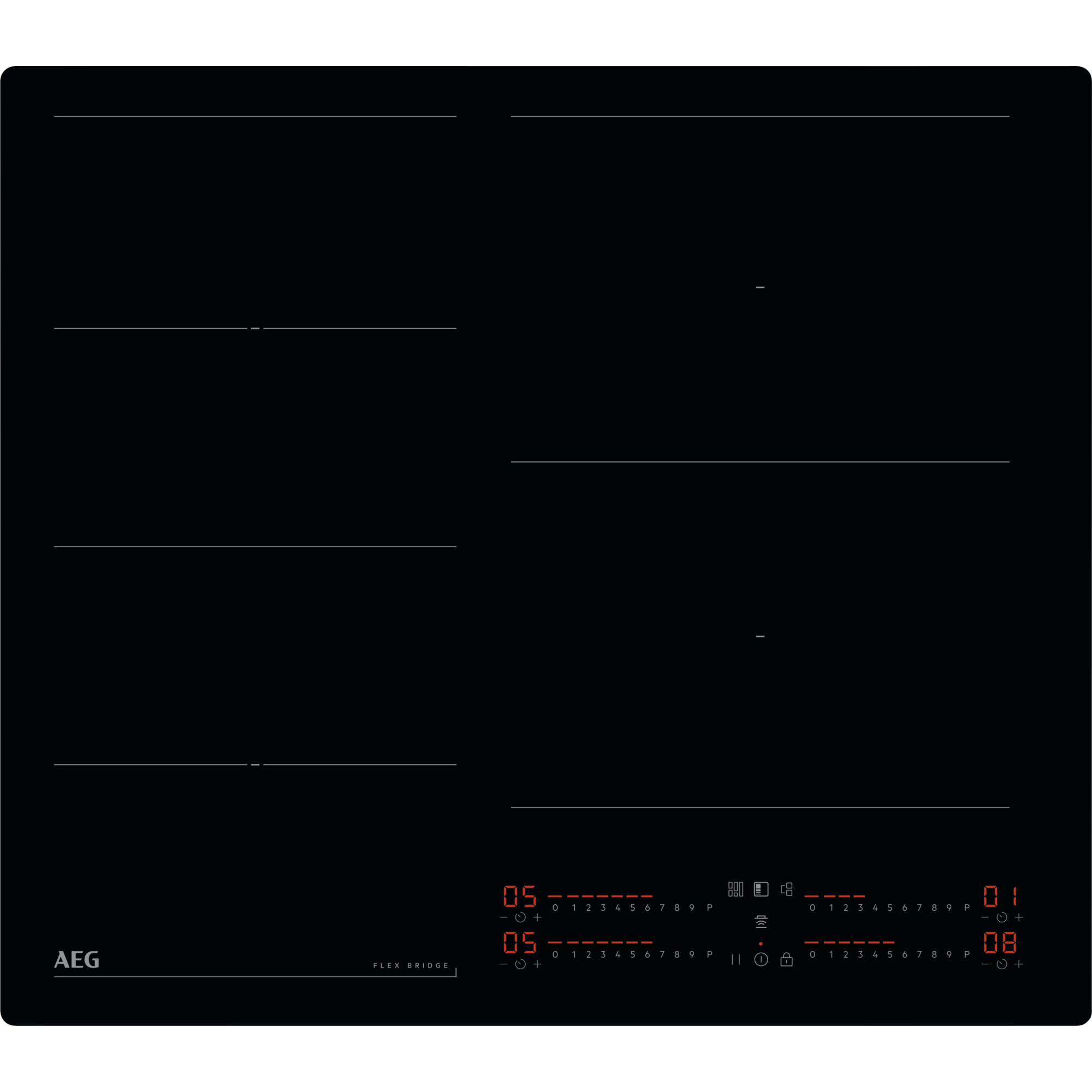 AEG Placa de inducción Serie 6000 Flex Bridge de 60 cm TI64IG00IB