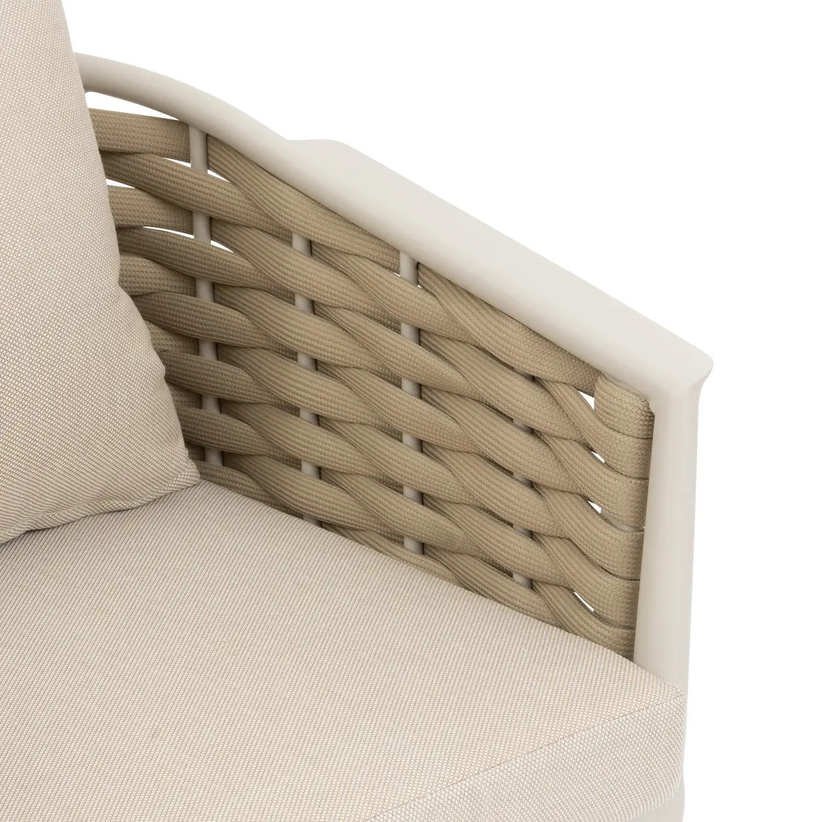 Lot de 2 fauteuils de jardin "Yconia" argile & beige aluminium et polyester