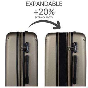 Maleta Itaca Sevron Set De 3 Unidades Champagne