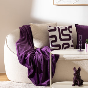 Coussin jacquard Safina violet 40x40cm