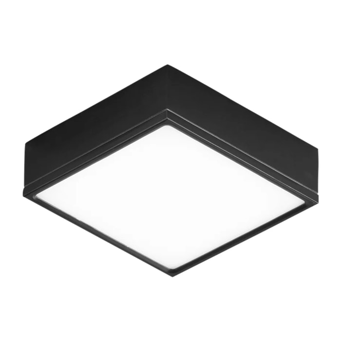 Plafoniera LED KLIO quadrata nera 22W 4000K (Luce naturale) 17 cm.