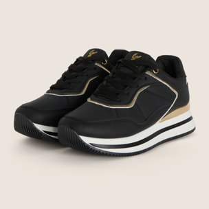 Sneakers Donna in Similpelle con Dettagli Metallizzati