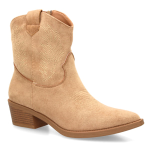 Botín cowboy con tacón para mujer