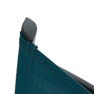 Fauteuil de jardin empilable "Axant" bleu canard & graphite en aluminium traité époxy
