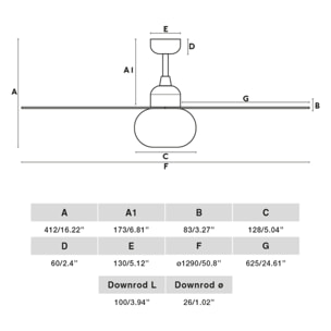 PALMA M Ventilatore a soffitto  marrone IP44 E27