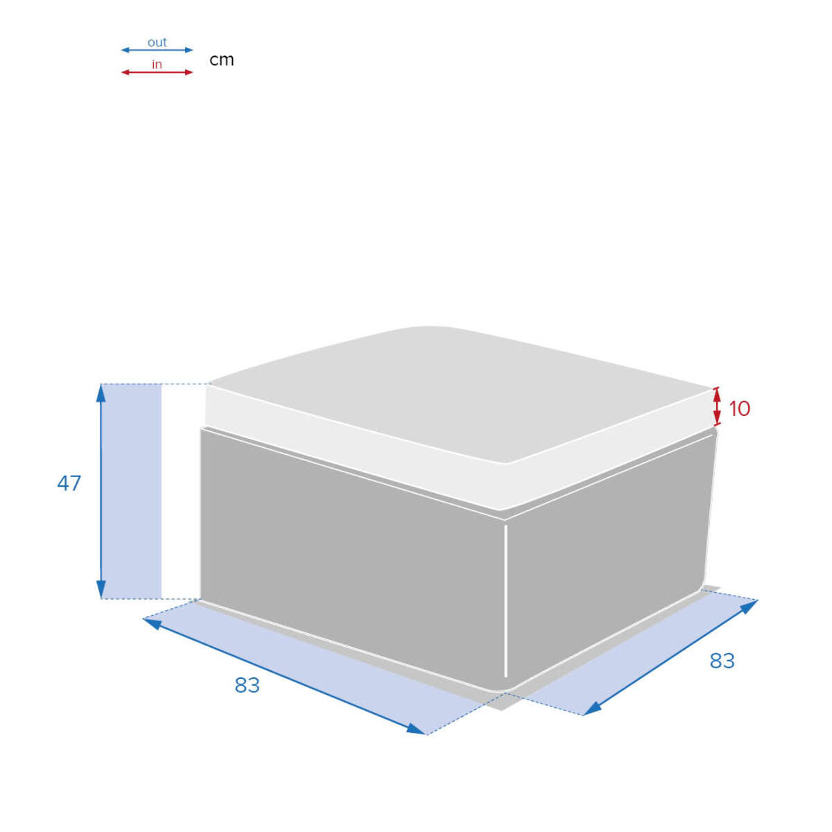 Pouf de jardin Savinia Tahini