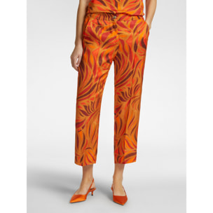 Elena Mirò - Pantalón estampado - Naranja sol