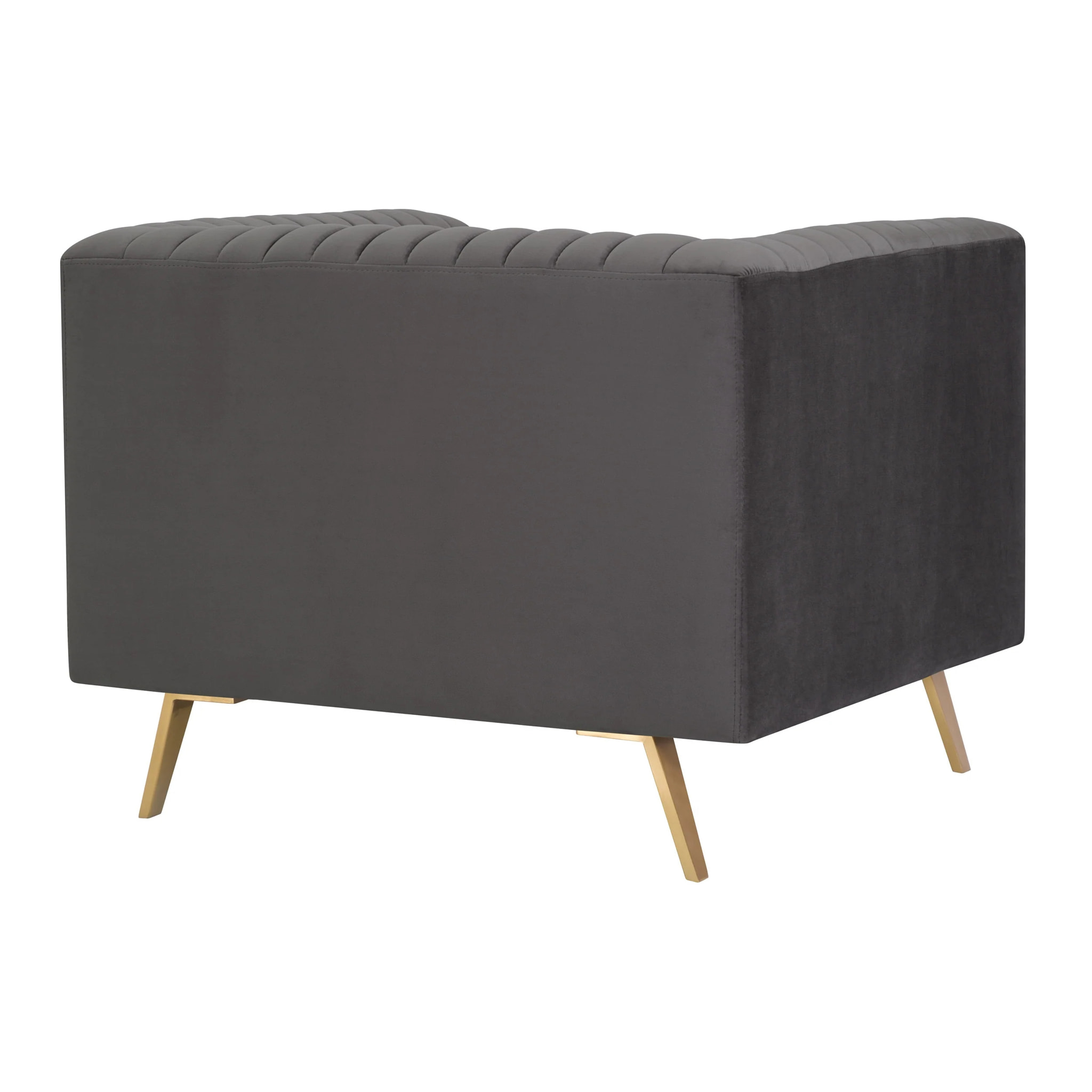 Fauteuil en velours gris - Gatsby