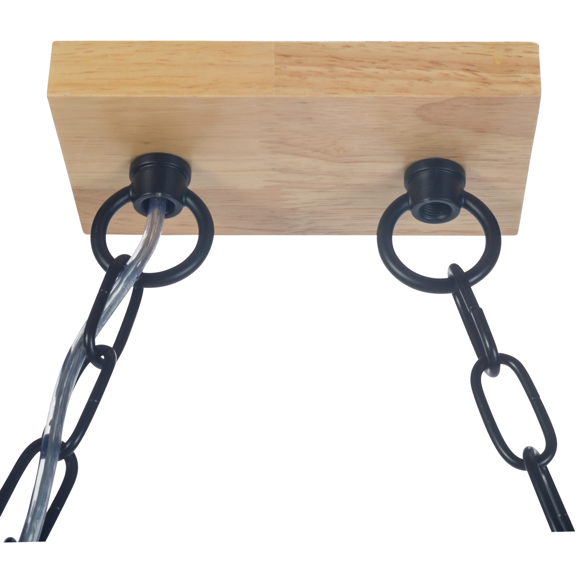 FORLIGHT Colgante Interior LED Helium E27 15W Madera Clara para Comedor, Cocina