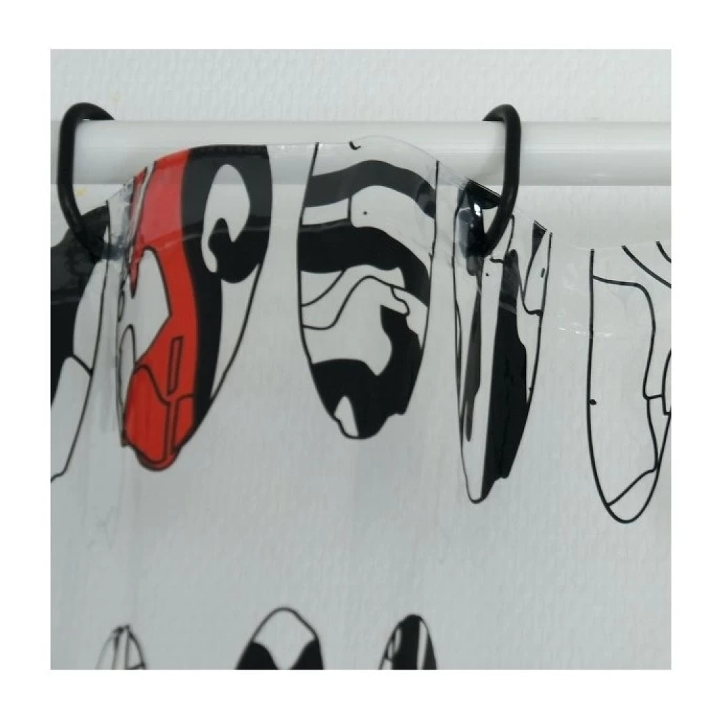 Rideau de douche Polyester GRAPHIC DESIGN 180x180cm Multicolor - Anneaux inclus MSV