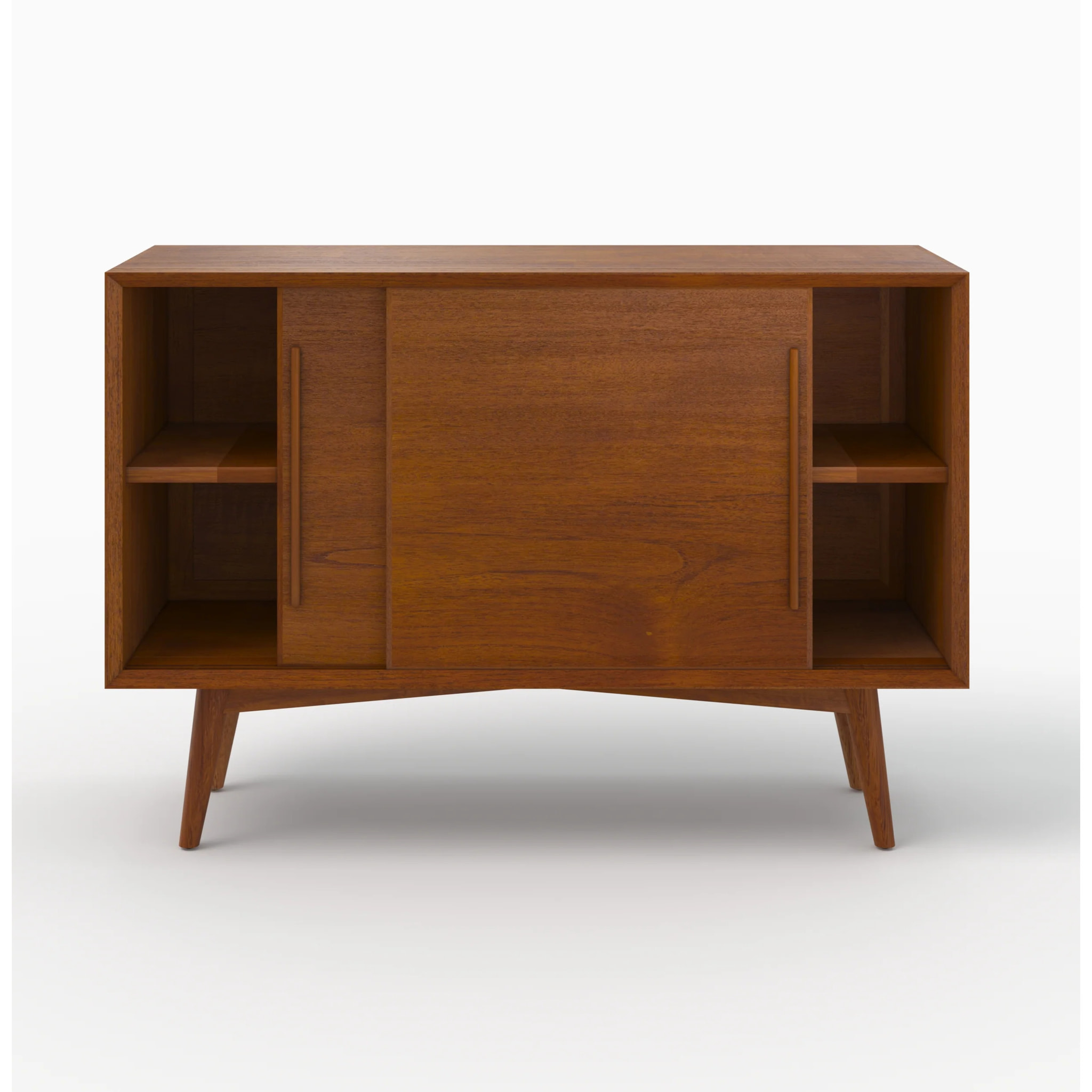 Petit buffet 2 portes coulissantes en teck - Waya