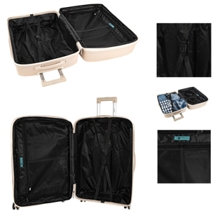 Juego De Maletas Rígidas Pp Itaca Moscu Taupe