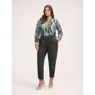 Fiorella Rubino - Pantaloni Carrot in Punto Milano - Verde
