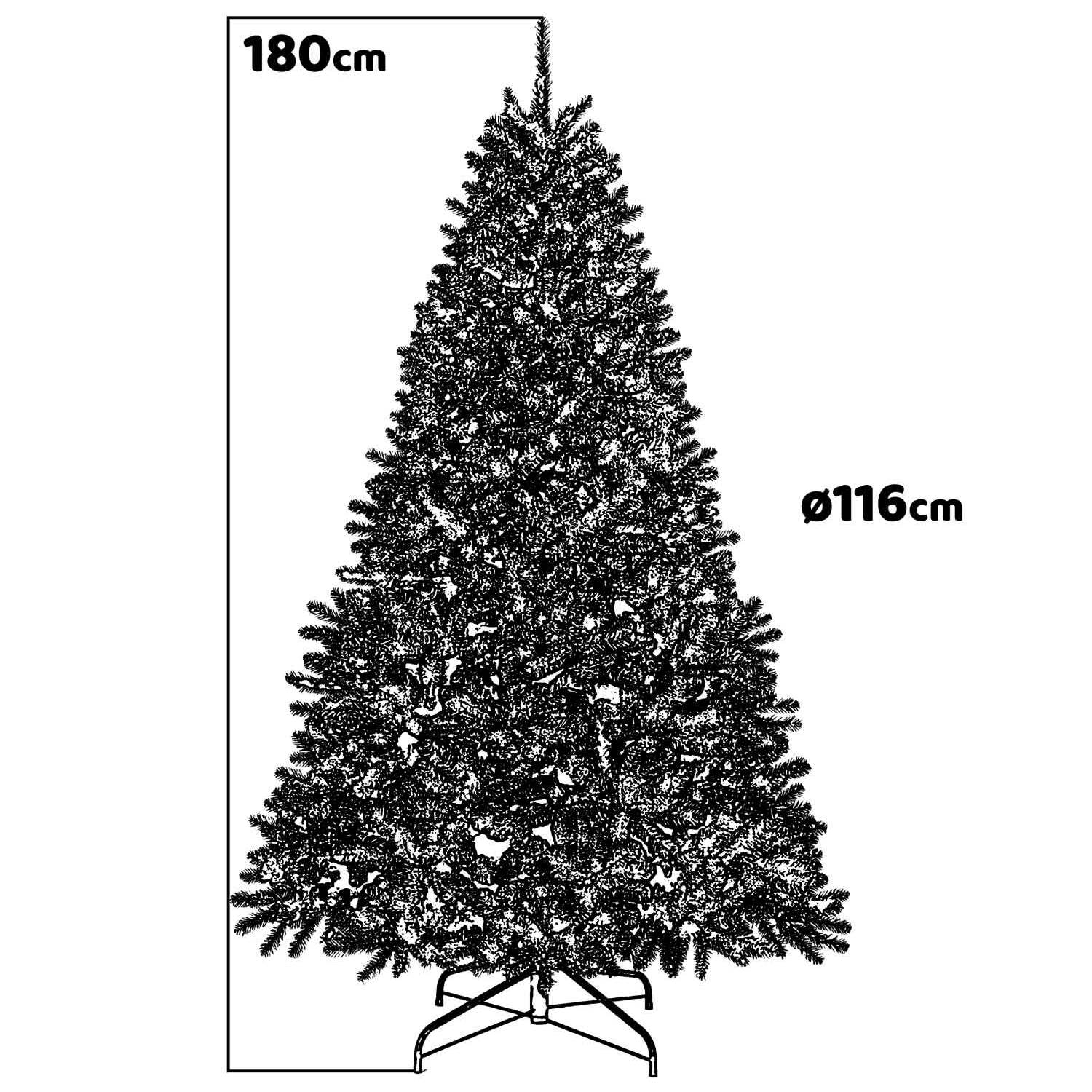 Beta - Albero di Natale in PVC ø116x180H cm, 1227 rami