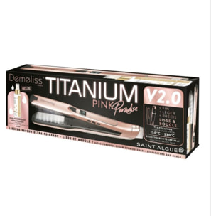 Lisseur vapeur SAINT ALGUE Coffret demeliss titanium 2.0 rose