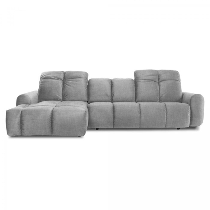 Canapé Tissu Convertible Angle gauche Gris clair Anacapri - 3 Places