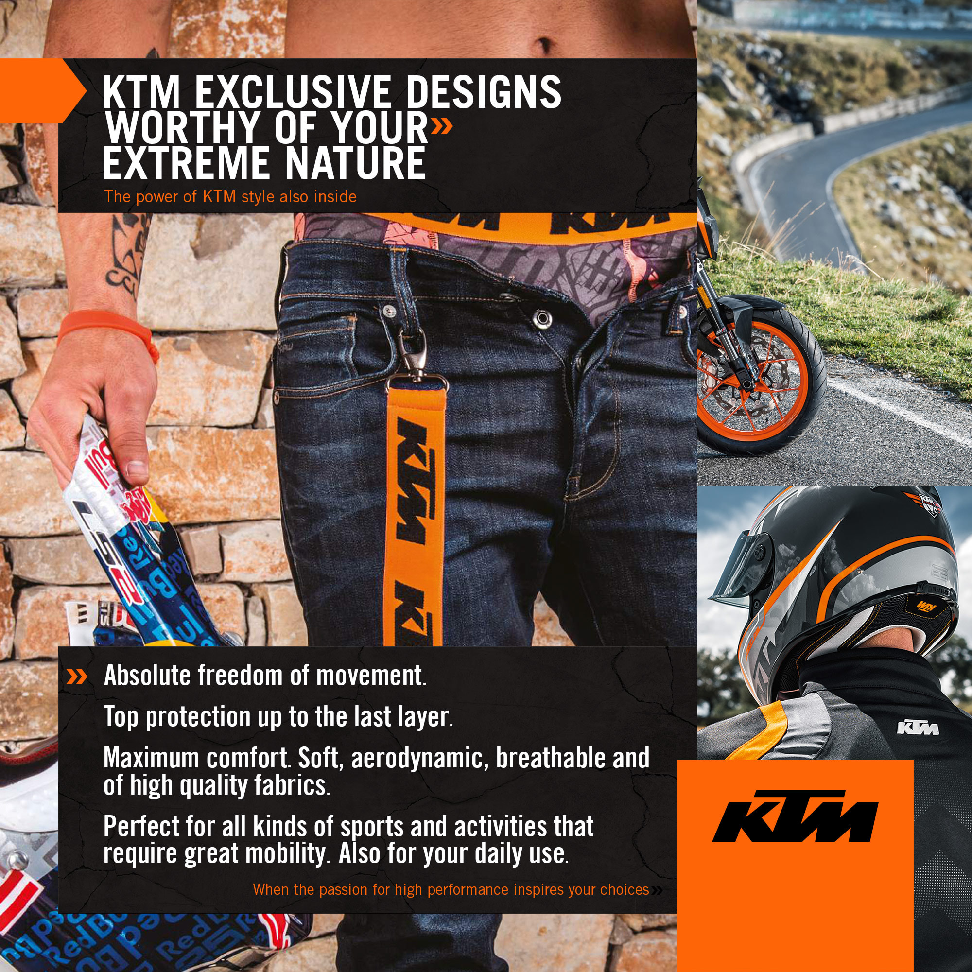 Pack 6 calzoncillos KTM Motorbike para hombre