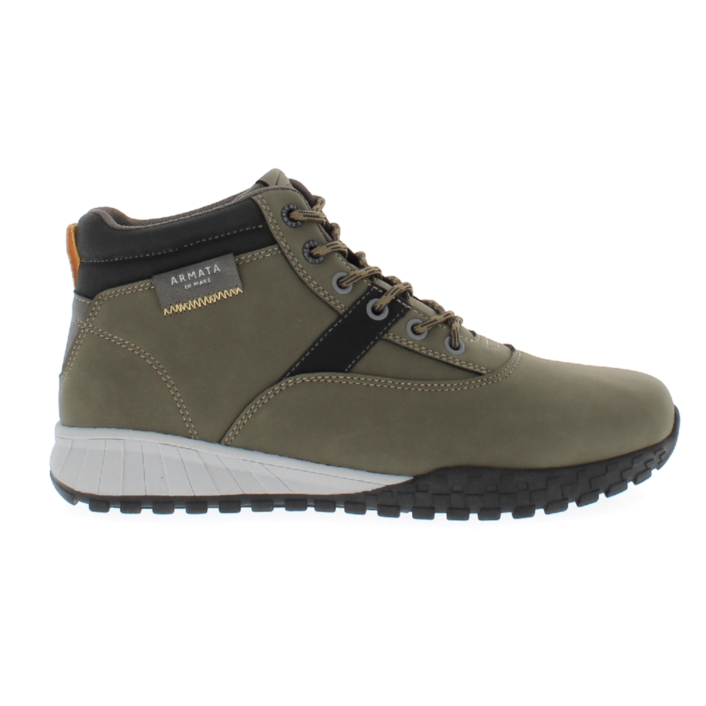 Armata di Mare Scarpe Uomo Stivaletti Hiking Ankle Boots Stringati con Soletta Rimovibile in Memory Foam AMU W24L632 Khaki