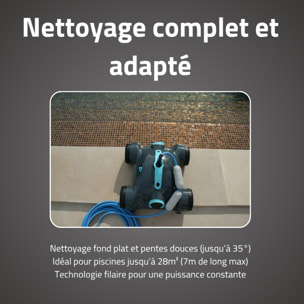 Bestway Robot piscine Moly nettoyage fond plat et pentes 28 m² max