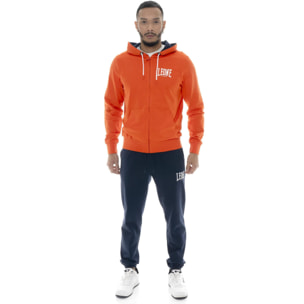 Tuta da uomo in cotone non garzato con cappuccio Leone Boxing legend