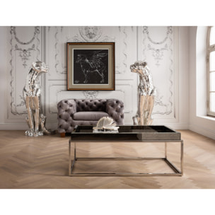 Fauteuil Desire velours gris Kare Design