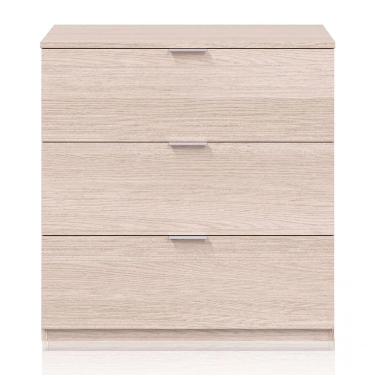 Cómoda de 3 cajones amplios y versátiles en roble 77x80 cm Andra Roble