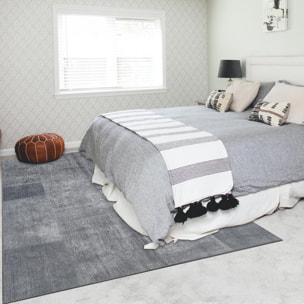 Tapis salon et chambre tissé motif faux uni NEDO