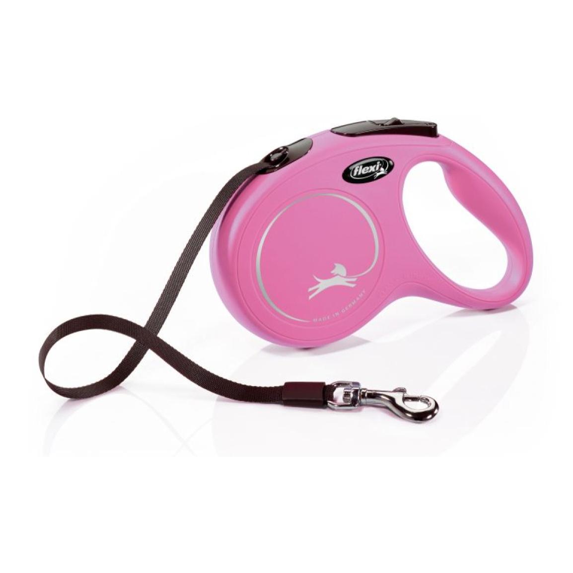 Laisse New Classic M Tape 5 m pink Flexi CL20T5-251-P-20