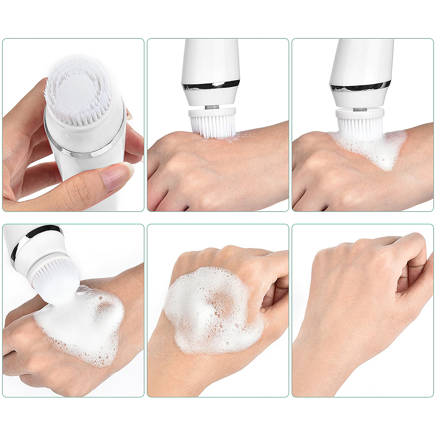 Instrumento de belleza 4 en 1. Cepillo de limpieza facial avanzado.