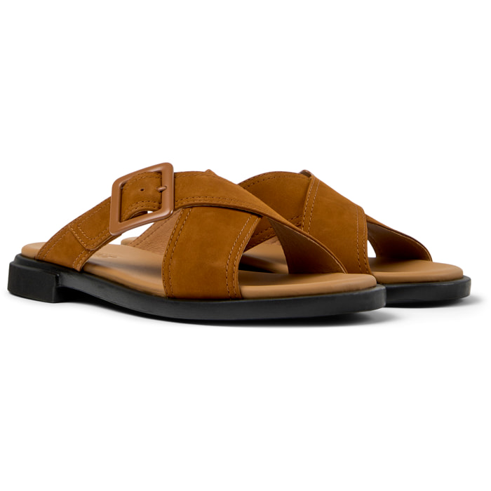 Sandalias - CAMPER Edy - Marron - Cuero Nubuck