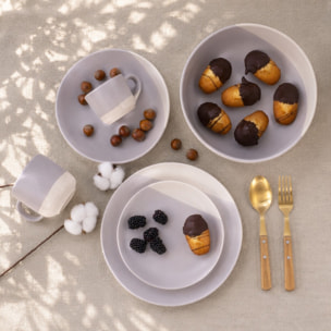 Lot de 6 assiettes creuses, TERRE DE SIENNE
