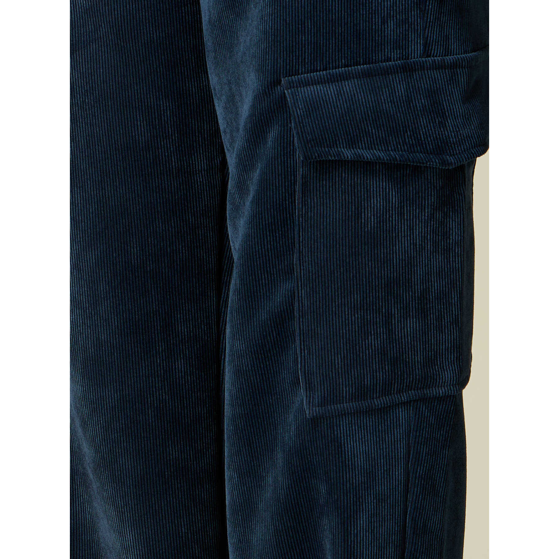 Oltre - Pantaloni cargo in velluto a coste - Blu