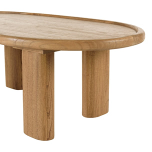 AMY - Table basse 120cm forme organique en bois de mindi AMY
