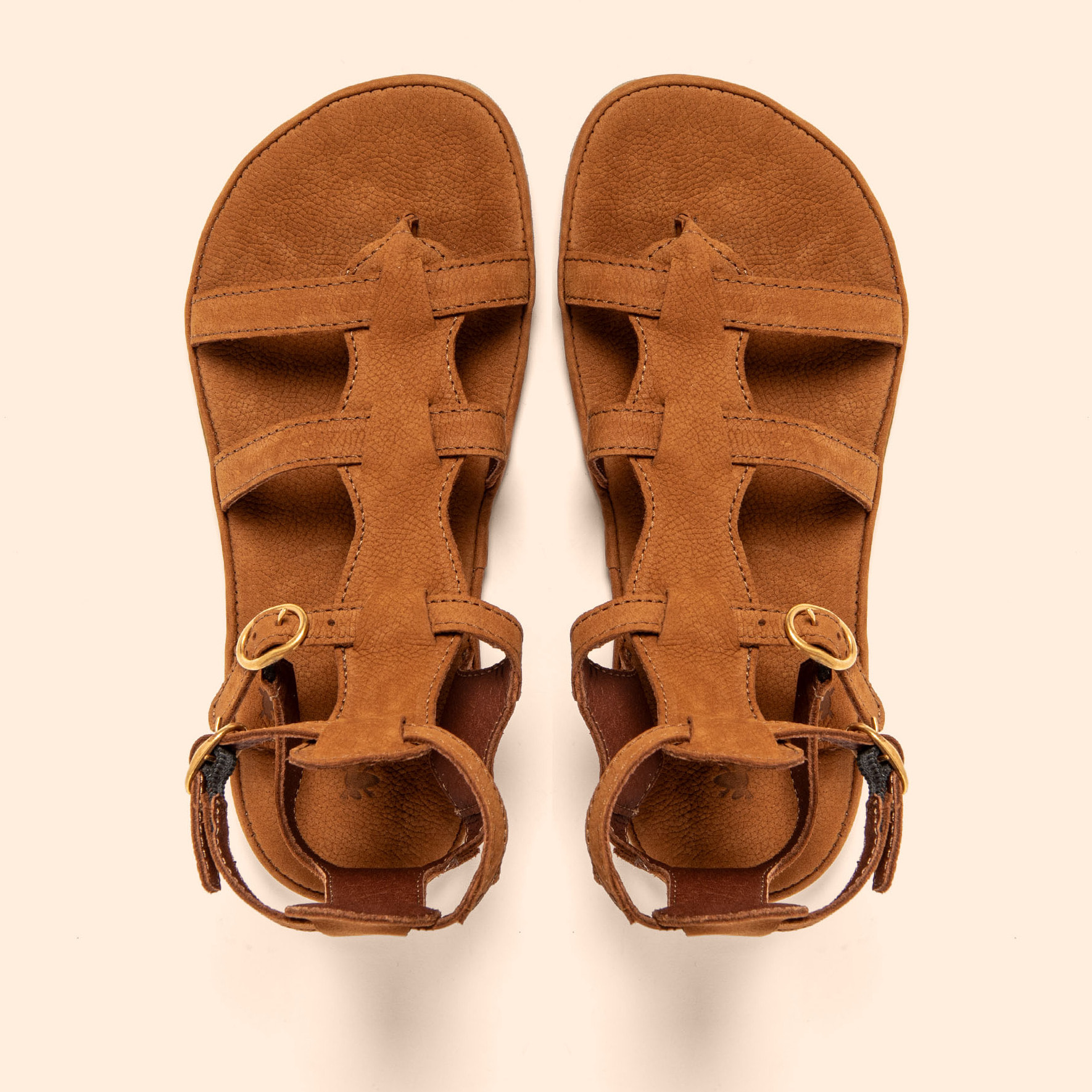 Sandalias N5687 NOBUCK CUERO/ BARE SANDALS color Cuero