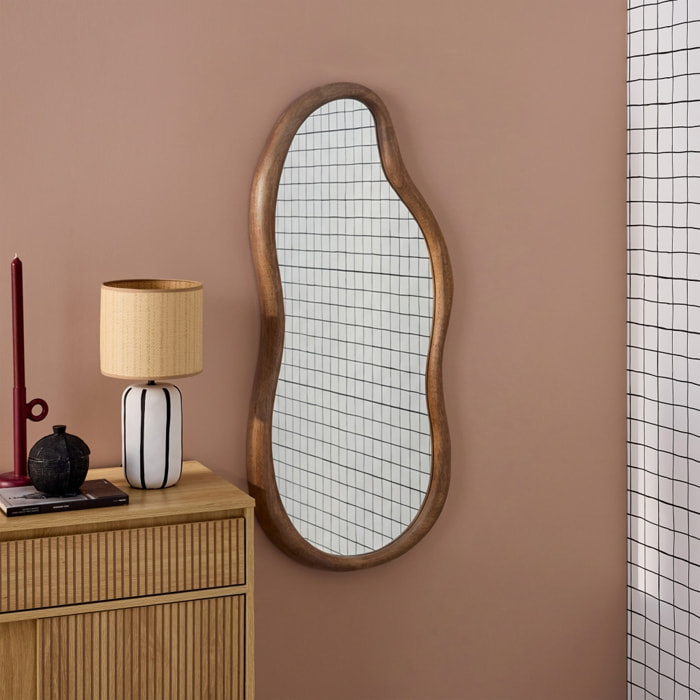 Miroir organique bois d'hévéa AUSTIN
