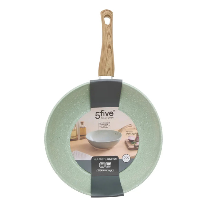 Wok 28cm en aluminium forgé