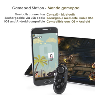 Mando gamepad con conexión Bluetooth 4.0. para móviles.