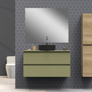 Ensemble de salle de bain IRONA 2C TOP, 90cm, comprend lavabo et miroir