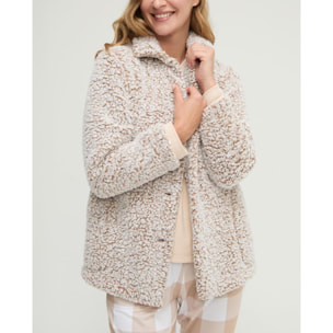 Conjunto de pijama mujer con bata borreguillo