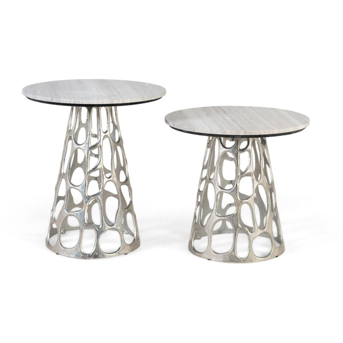 Set de dos mesas de centro - 59x51cm diámetro