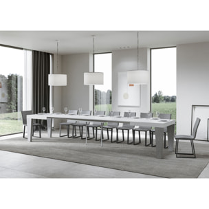 Table Spimbo Mix Extensible dessus Frêne Blanc structure Ciment 90x180 Allongée 440