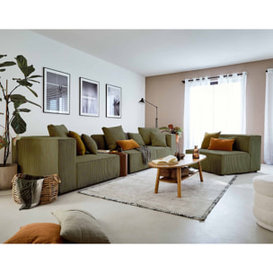 Colombine - module d'assise - en velours côtelé - Vert