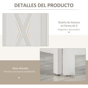 Biombo de 4 Paneles Separador de Ambientes Plegable 182x170 cm Divisor de Habitación de Madera Decoración Elegante para Dormitorio Salón Blanco