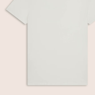 T-shirt in cotone Supima con logo in paillettes bicolore