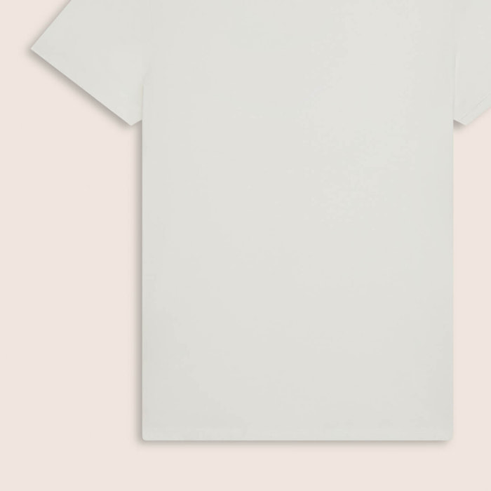 T-shirt in cotone Supima con logo in paillettes bicolore