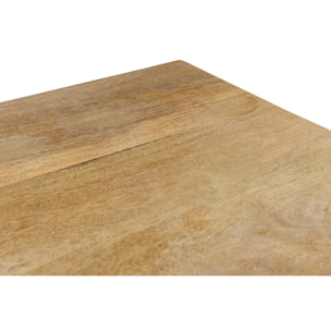 Table de bar en bois manguier massif et métal doré L130 cm MARGHA