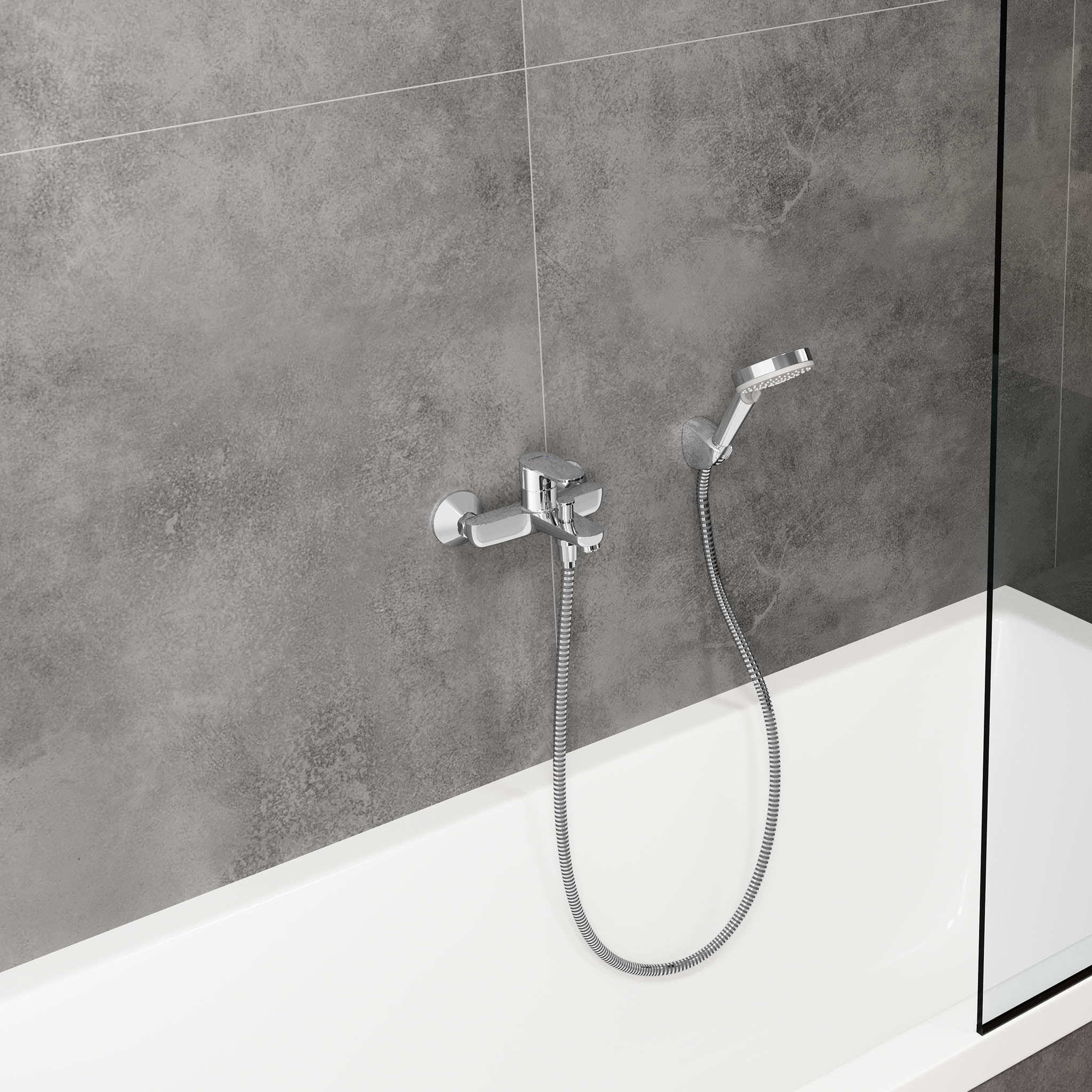 Mitigeur bain douche mural Vernis Blend chromé