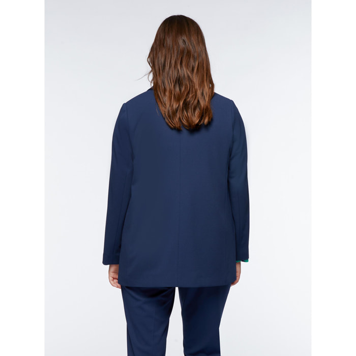 Fiorella Rubino - Blazer in tessuto fluido - Blu