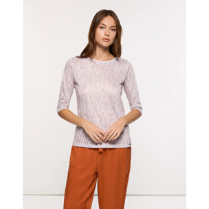 Camiseta Manga Media Beige - Alcavista